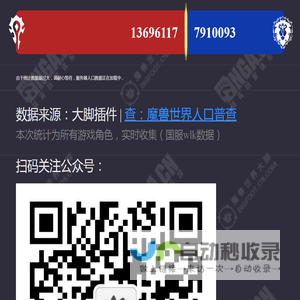魔兽世界大脚-人口统计