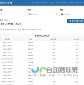 实时汇率网 - 实时更新最新的汇率消息_即时、准确实时汇率查询
