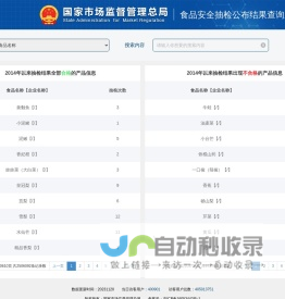欢迎光临食品安全抽检公布结果查询系统