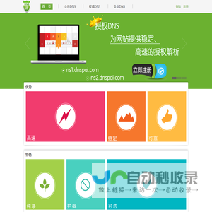 DNS派--最好的域名解析服务商--稳定_快速_安全_环保,智能DNS