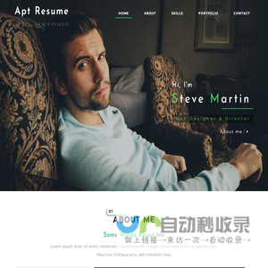 Apt Resume a Personal Category Bootstrap Responsive website Template | Home :: w3layouts