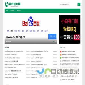 爱名网-域名知识_顶级域名_老域名_极品域名_AiMing.Cc