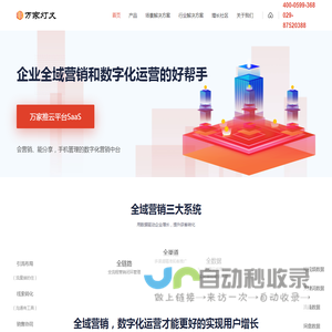 SaaS智能营销服务平台代理_营销型网站_数字营销管理平台代理_万家推云平台_万家灯火公司