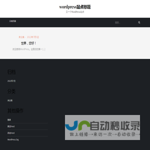 wordpress站点标题 – 又一个WordPress站点