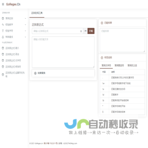 Regex正则表达式在线测试、生成、解析工具 - GoRegex.cn