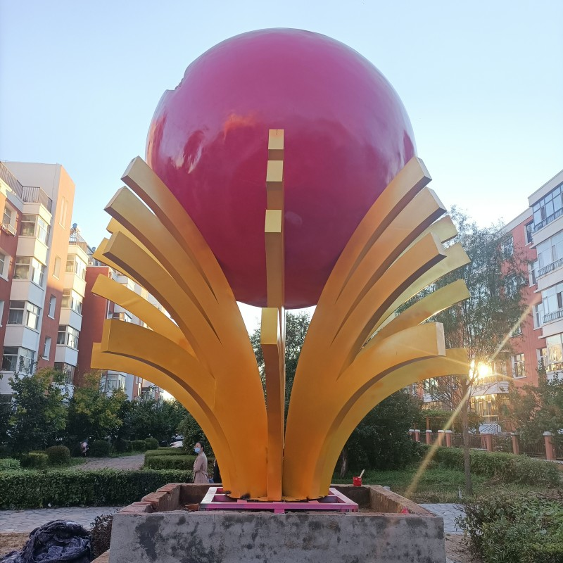 不锈钢雕塑  玻璃钢雕塑  铜铸造雕塑  石材雕塑 悬空流水壶 水果蔬菜雕塑 花篮